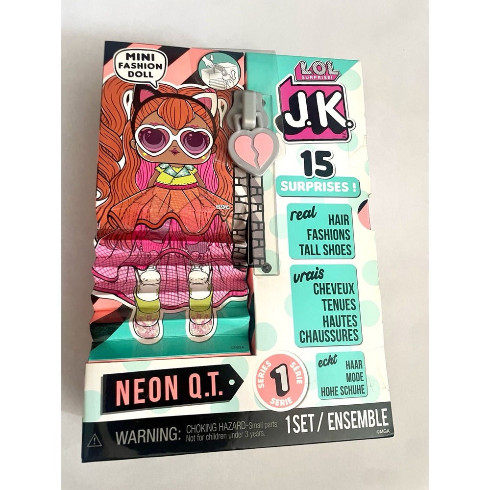 LOL Surprise JK Mini Fashion Doll Neon QT 15 Surprises Series 1 NIB New In Box